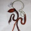 Colar Satere-Mawe Arame Canoinha e Detalhes Laranjados