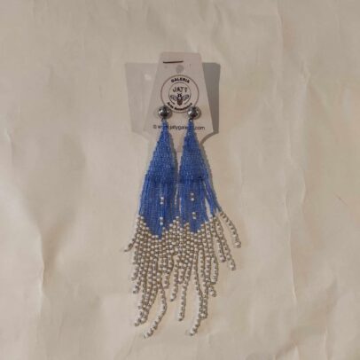 Brincos Apurinã Azul e Branco