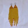 Brincos Apurinã Amarelo Flor Vermelha