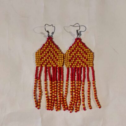 Brincos Apurinã Vermelho e Amarelo